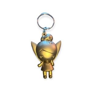 Monogram figural keychain GOLD TINKERBELL